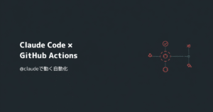 Claude CodeとGitHub Actionsを連携させ、@claudeメンションで自動化するイメージ図