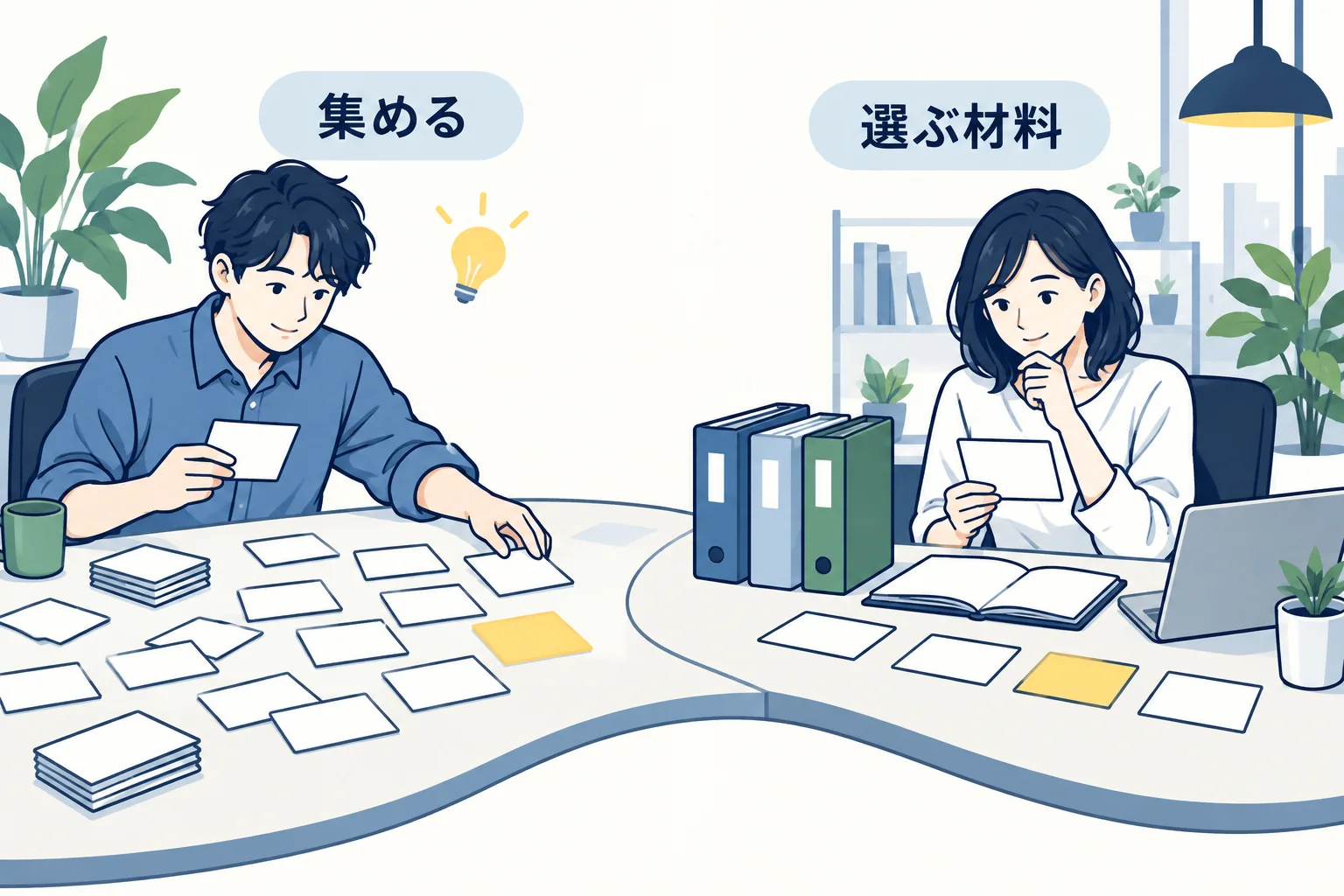 候補のメモを集める人と根拠を見て選ぶ人