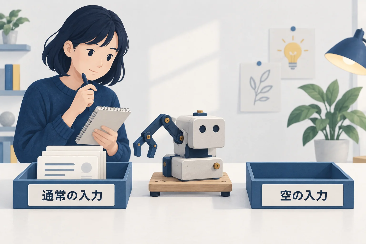 通常の入力と空の入力を別々に確認する考え方